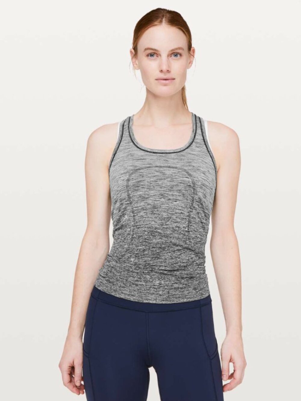 Lululemon Swiftly Tech Racerback Tank -Size 10-Black / White (Ombre)